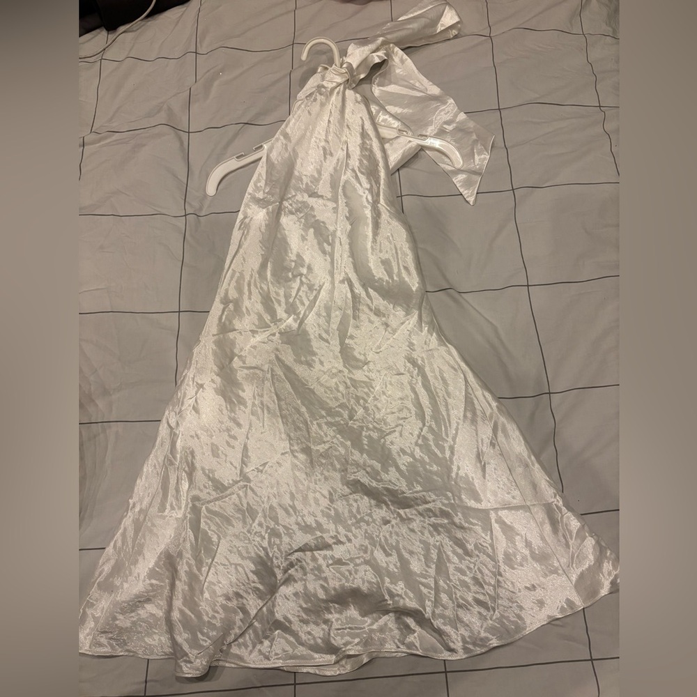 Meshki White Satin Dress